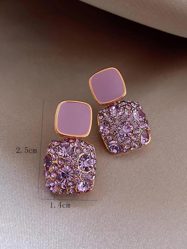 Glamorous Zinc Alloy Rhinestone Square - Image 2