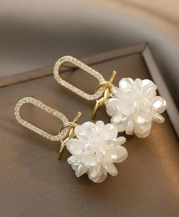 Rhinestone Decor Drop Earrings