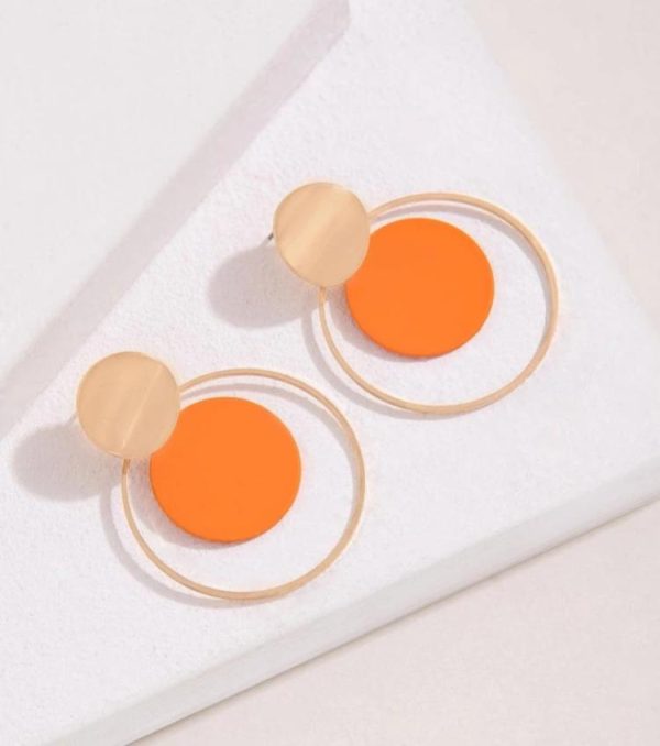 Round Drop Earrings