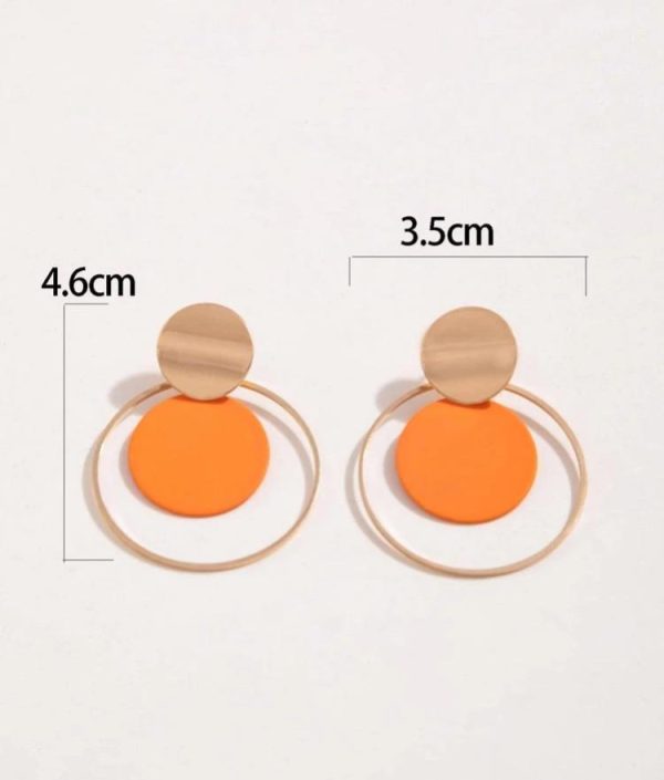 Round Drop Earrings - Image 2