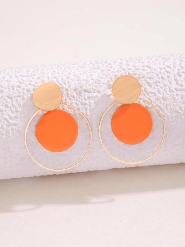 Round Drop Earrings - Image 3