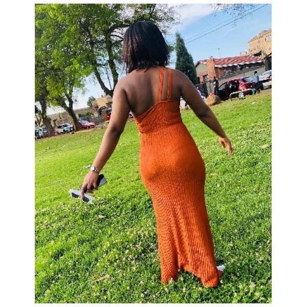 High-end Fashion Dress - Orange - Image 2